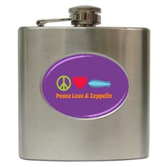 Peace Love & Zeppelin Hip Flask