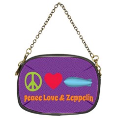 Peace Love & Zeppelin Chain Purse (two Sided) 