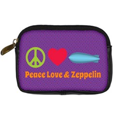 Peace Love & Zeppelin Digital Camera Leather Case