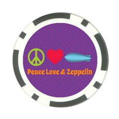 Peace Love & Zeppelin Poker Chip (10 Pack)