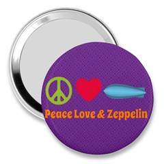 Peace Love & Zeppelin 3  Handbag Mirror