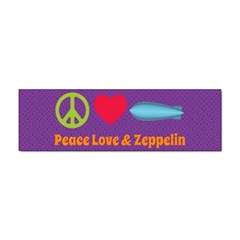 Peace Love & Zeppelin Bumper Sticker by SaraThePixelPixie