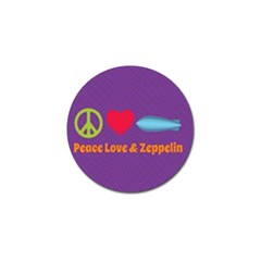 Peace Love & Zeppelin Golf Ball Marker by SaraThePixelPixie