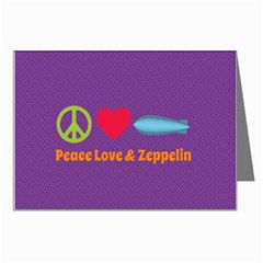 Peace Love & Zeppelin Greeting Card