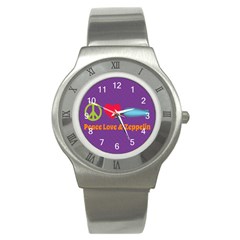 Peace Love & Zeppelin Stainless Steel Watch (slim)