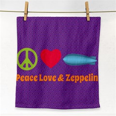 Peace Love & Zeppelin Face Towel