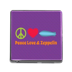 Peace Love & Zeppelin Memory Card Reader With Storage (square) by SaraThePixelPixie