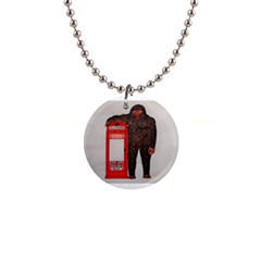 Big Foot & Phonebox  Button Necklace by creationtruth