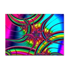 Abstract Neon Fractal Rainbows A4 Sticker 10 Pack by StuffOrSomething