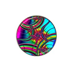 Abstract Neon Fractal Rainbows Golf Ball Marker 4 Pack (for Hat Clip)