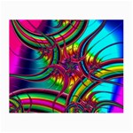 Abstract Neon Fractal Rainbows Glasses Cloth (Small) Front