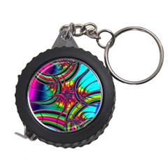 Abstract Neon Fractal Rainbows Measuring Tape