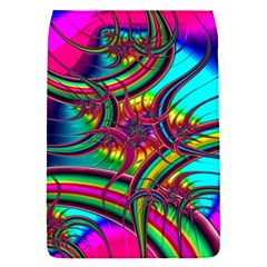 Abstract Neon Fractal Rainbows Removable Flap Cover (small)