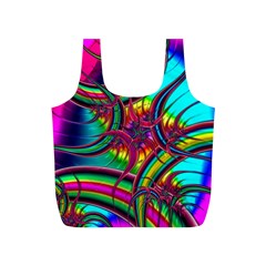 Abstract Neon Fractal Rainbows Reusable Bag (s) by StuffOrSomething