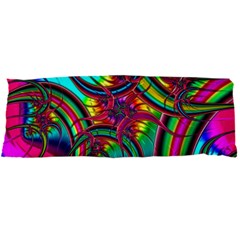 Abstract Neon Fractal Rainbows Body Pillow (dakimakura) Case (two Sides) by StuffOrSomething