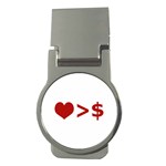 Love Is More Than Money Money Clip (Round) Front