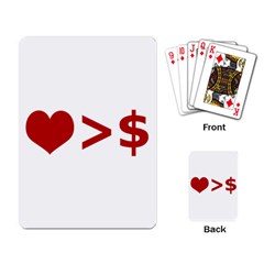 Love Is More Than Money Playing Cards Single Design by dflcprints