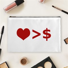 Love Is More Than Money Cosmetic Bag (large)