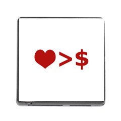 Love Is More Than Money Memory Card Reader With Storage (square)