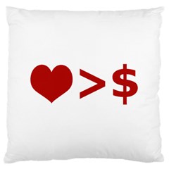 Love Is More Than Money Large Cushion Case (single Sided)  by dflcprints