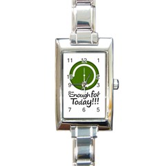 Work Schedule Concept Illustration Rectangular Italian Charm Watch by dflcprints