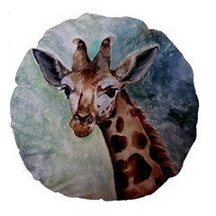 Giraffe 18  Premium Round Cushion 