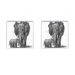 Elephant Cufflinks (square) by sdunleveyartwork