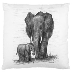 Elephant Large Cushion Case (two Sided) 