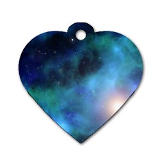 Amazing Universe Dog Tag Heart (one Sided) 