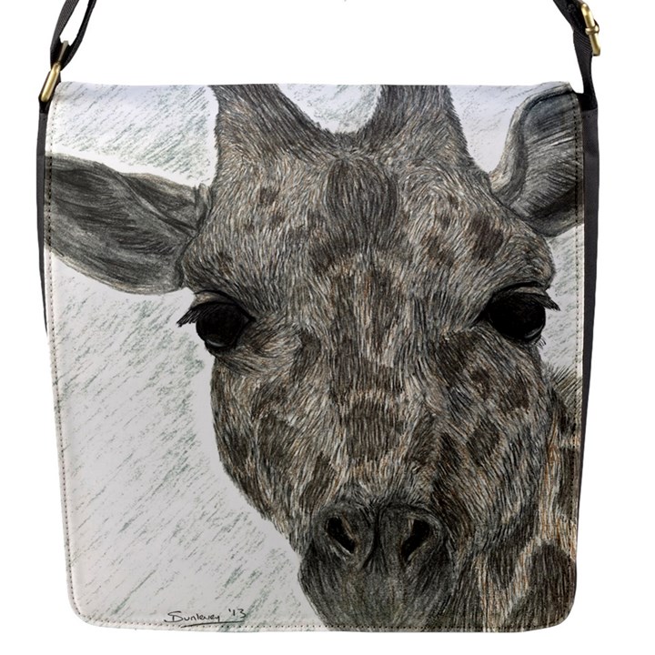 Giraffe Flap Closure Messenger Bag (Small)