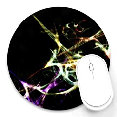 Futuristic Abstract Dance Shapes Artwork 8  Mouse Pad (round)