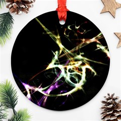 Futuristic Abstract Dance Shapes Artwork Round Ornament