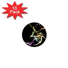 Futuristic Abstract Dance Shapes Artwork 1  Mini Button Magnet (10 Pack)