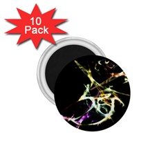 Futuristic Abstract Dance Shapes Artwork 1 75  Button Magnet (10 Pack)