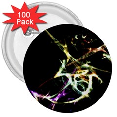 Futuristic Abstract Dance Shapes Artwork 3  Button (100 Pack)