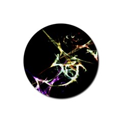 Futuristic Abstract Dance Shapes Artwork Drink Coaster (round) by dflcprints