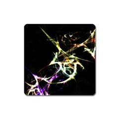 Futuristic Abstract Dance Shapes Artwork Magnet (square) by dflcprints