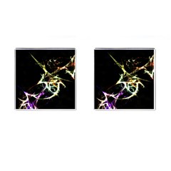 Futuristic Abstract Dance Shapes Artwork Cufflinks (square)