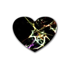 Futuristic Abstract Dance Shapes Artwork Drink Coasters (heart)