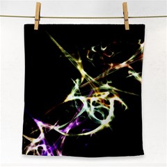 Futuristic Abstract Dance Shapes Artwork Face Towel