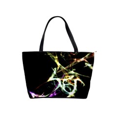 Futuristic Abstract Dance Shapes Artwork Large Shoulder Bag by dflcprints