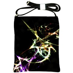 Futuristic Abstract Dance Shapes Artwork Shoulder Sling Bag