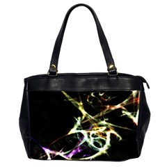 Futuristic Abstract Dance Shapes Artwork Oversize Office Handbag (two Sides) by dflcprints