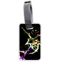 Futuristic Abstract Dance Shapes Artwork Luggage Tag (one Side) by dflcprints