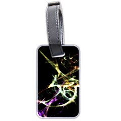 Futuristic Abstract Dance Shapes Artwork Luggage Tag (two Sides)