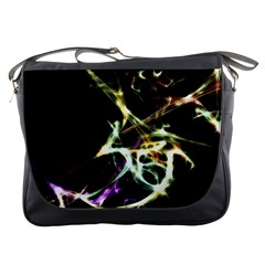 Futuristic Abstract Dance Shapes Artwork Messenger Bag by dflcprints