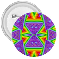 Trippy Rainbow Triangles 3  Button