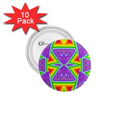 Trippy Rainbow Triangles 1 75  Button (10 Pack)