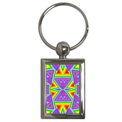 Trippy Rainbow Triangles Key Chain (rectangle)