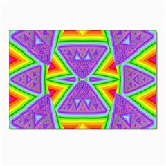 Trippy Rainbow Triangles Postcards 5  X 7  (10 Pack) by SaraThePixelPixie